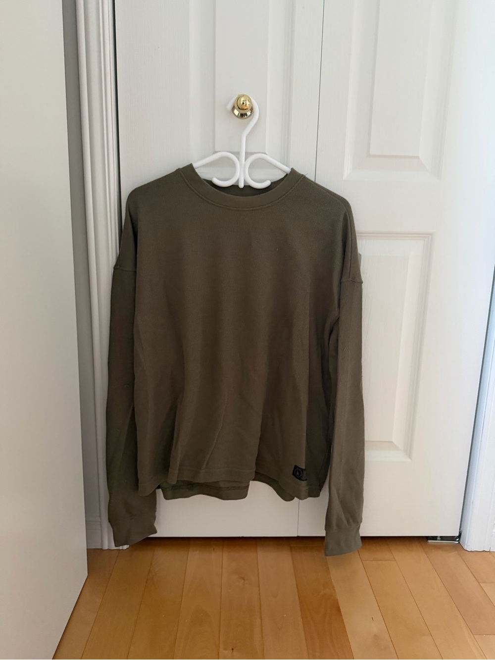 Men's Olive Crewneck Pullover Sweater